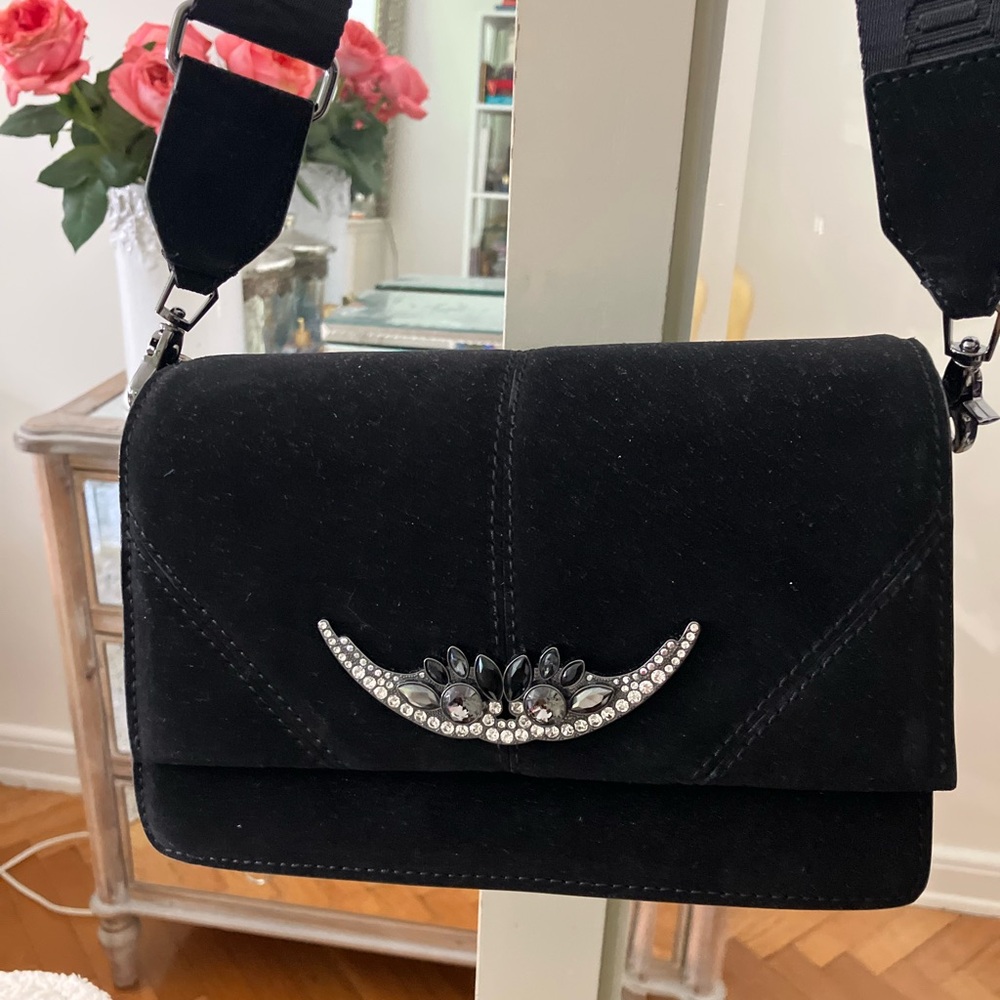 Zadig & Voltaire bag /crossbody . Black suede .NEW - Picture 3 of 9